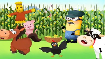 Old Macdonald had a farm Minions Song | Nursery Rhymes Minions [4k Music Video]
