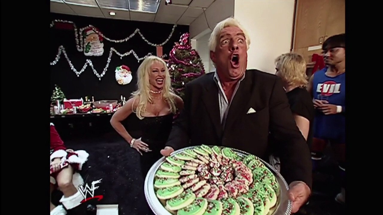 WWF Raw Christmas Party & Stacy Keibler vs Torrie Wilson Eggnog Match 2001