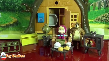Masha and the Bear Simba Toys Bears Treehouse Playset | Masha i Medved | Mawa and Kawa