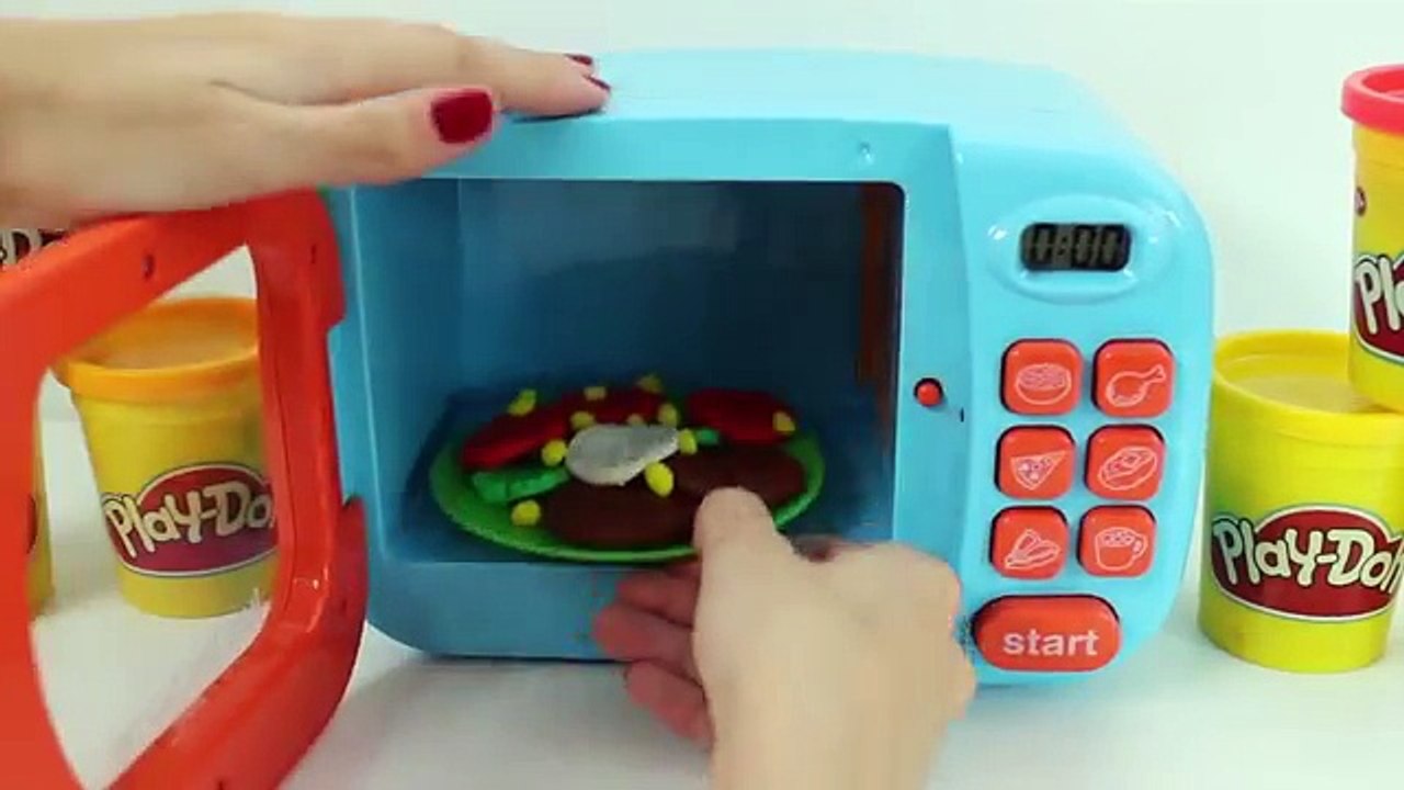 Just Like Home Microwave Oven Toy Play-Doh Kitchen Toy Cutting Food Cooking Playset Toy Videos
