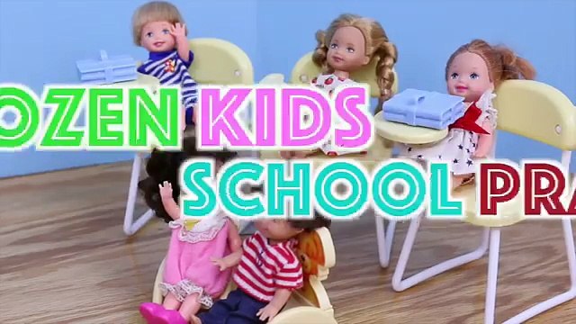 Frozen Kids School Prank Barbie Elsa Spiderman Anna DisneyCarToys Felicia & Krista