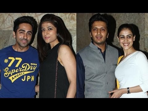 Riteish Deshmukh, Genelia D'Souza, Ayushmann Khurrana And Others At 'Bombay Talkies' Screening