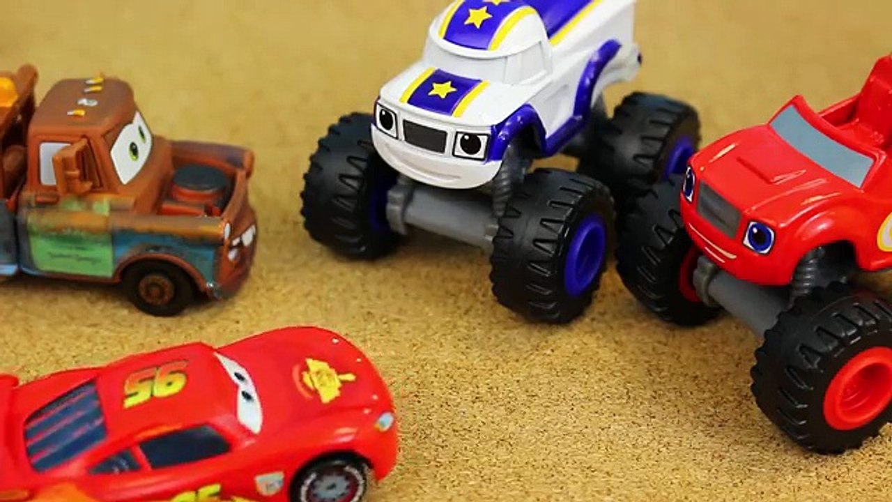 Disney Cars Lightning and Mater Teach Blaze and the Monster Machines the Art of Tractor Tipping