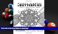 FREE [PDF]  Hearts, Flowers, and Butterflies - Adult Coloring Book: Black Line Edition
