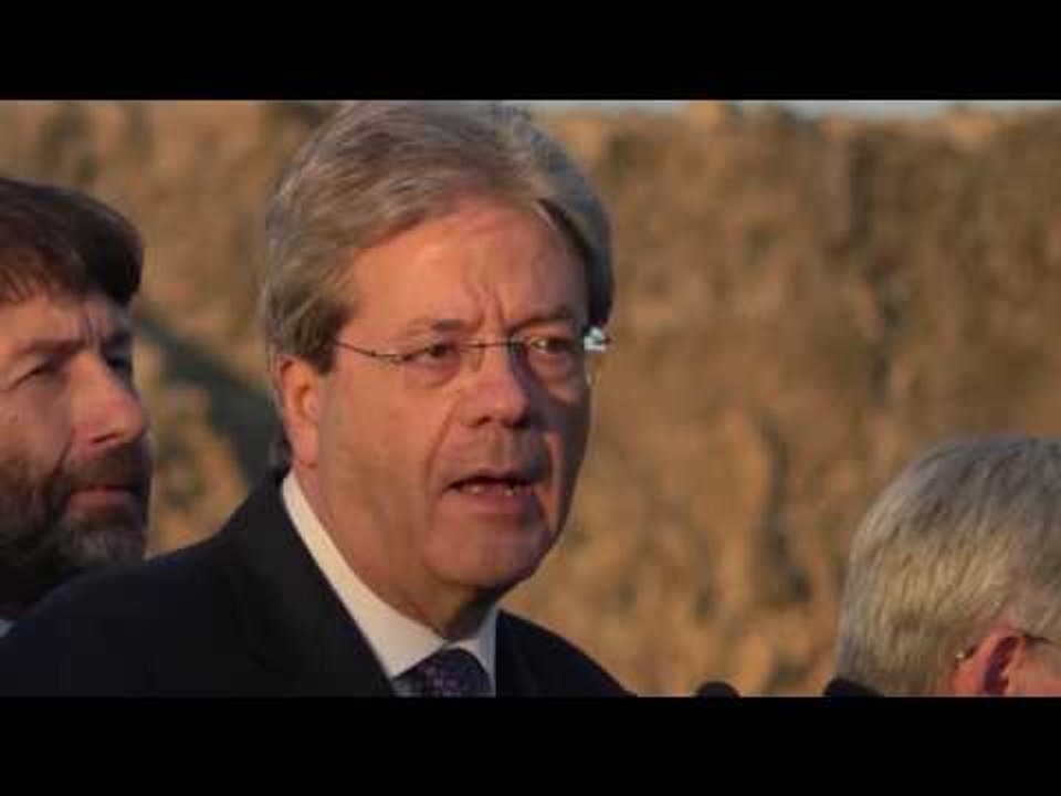 Pompei (NA) - Il premier Gentiloni visita gli scavi archeologici (24.12.16)