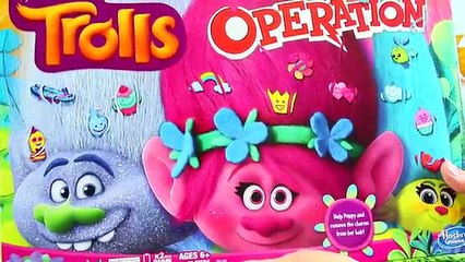 TROLLS MOVIE Operation Game Challenge + NEW Poppy & Branch Coronation Day Guy Diamond & Smidge Toys