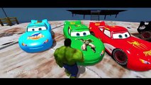 HULK CARS SMASH PARTY! Custom Green Lightning McQueen CARS!! Nursery Rhymes For Kids