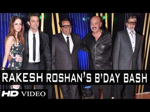 Amitabh Bachchan, Hrithik Roshan, Dharmendra, Rekha And Others At Rakesh Roshan's Birthday Bash