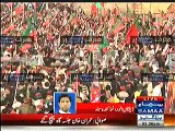 PTI Workers break security barriers -  Look at the number of people came to attend Imran Khan's jalsa at Swabi