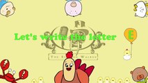 Write the letter E | Alphabet Writing lesson for children | The Singing Walrus