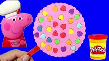 PLAY Doh PINK Lollipop! CREATE Cake rainbow with Peppa Pig toys for kids