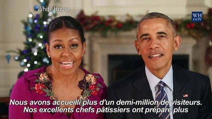 Les derniers voeux de Noël des Obama à la Maison Blanche