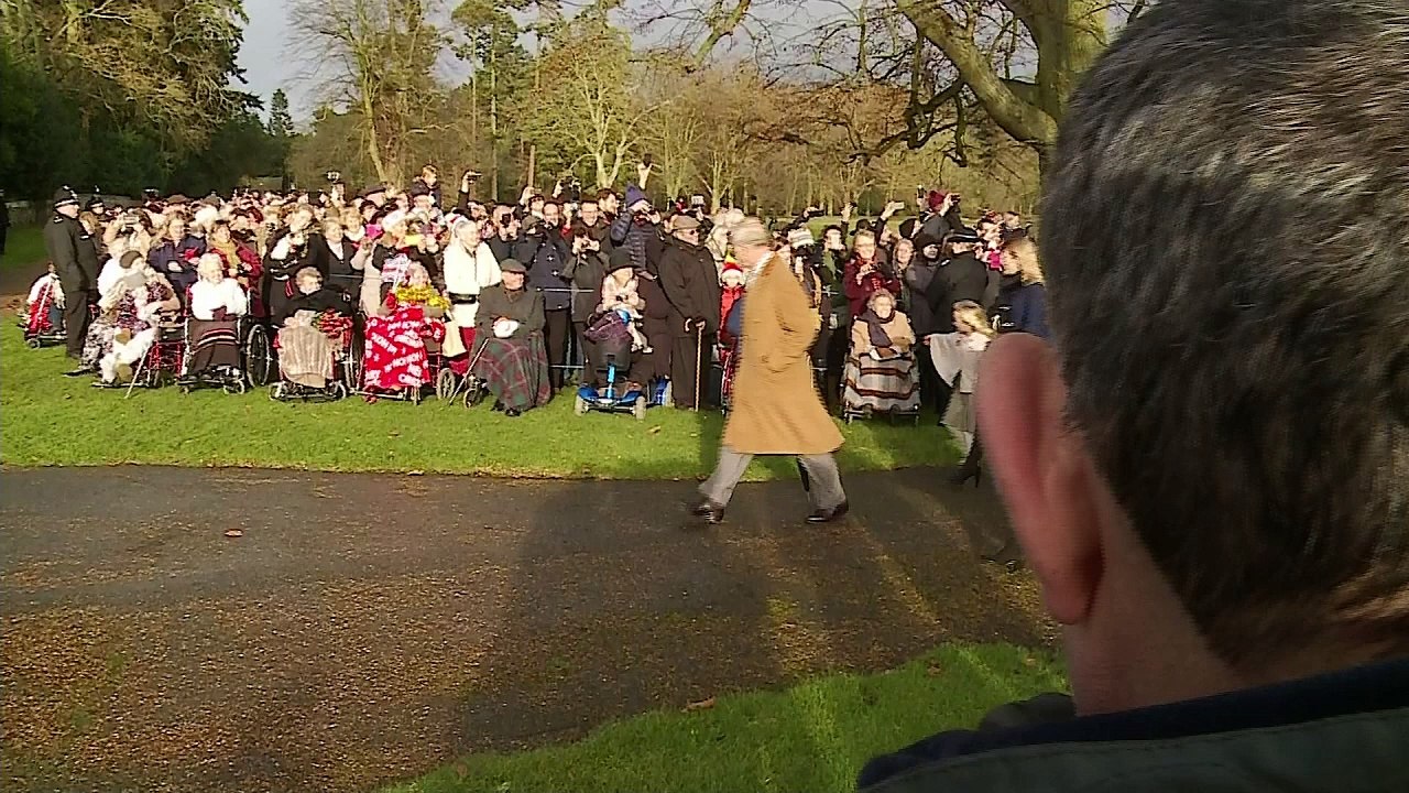Royals arrive at church without the Queen