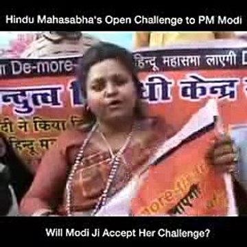 Hindu Mahasabhas Open Challenge to PM Modi