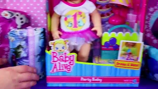 Baby Alive BIRTHDAY PARTY Disney Frozen Gifts Swim Dress Up Clothes, Blind Bags & Surprise Eggs Toys
