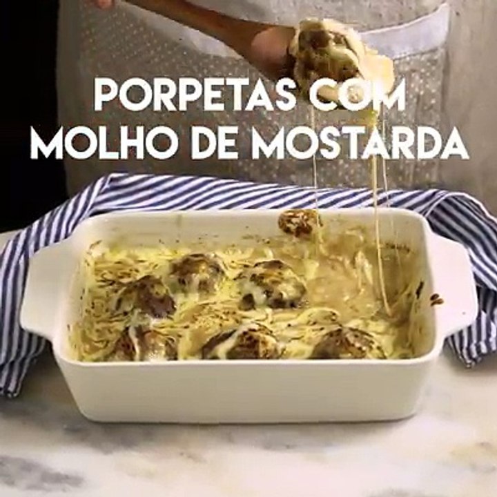 Porpetas com Molho de Mostarda