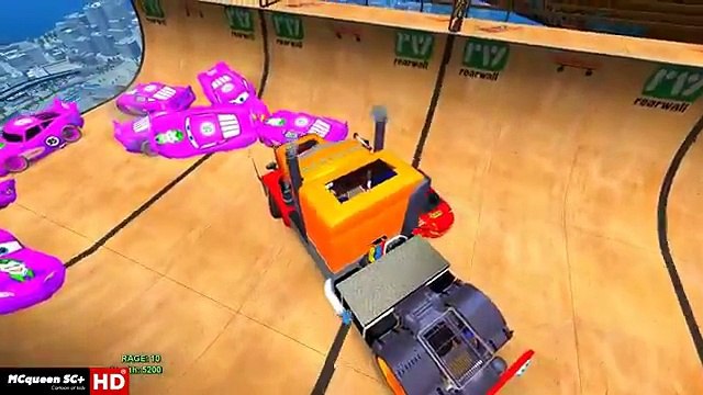 REAL LIFE + Hulk + Joker VS Spiderman Saves Lightning McQueen Color Cars for Kids - P4