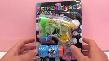 Seifenblase selber machen - Seifenblasenpistole mit Lichtstrahl und LED Demo Test