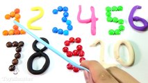 Learn colors for children Learn to count numbers 1 to 10 with Play doh M&M Chocolate Candies