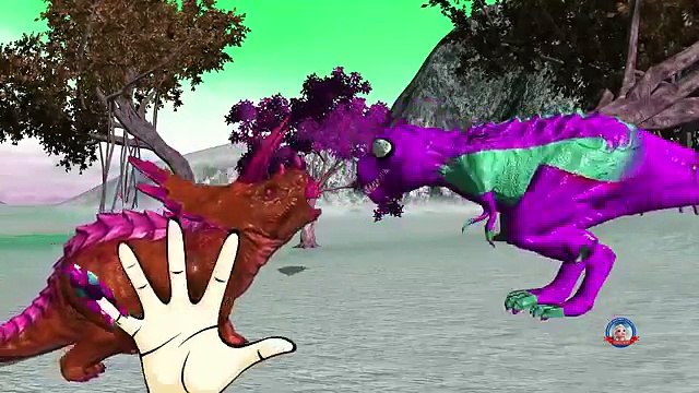 Dinosaurs 3d animation rhymes Finger family - spiderman surprise eggs Street vehicles names