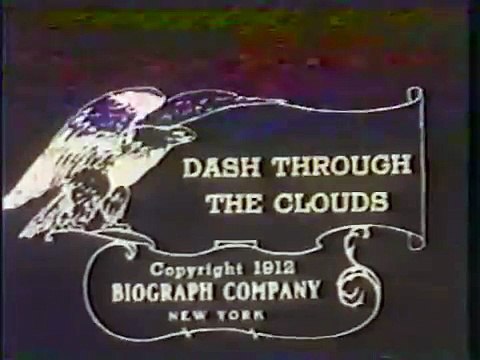 A DASH THROUGH THE CLOUDS (1912) Biograph, Mack Sennett, Mabel Normand, Fred Mace