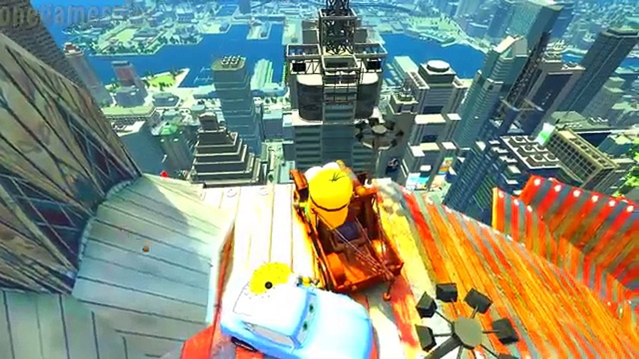 Disney PIXAR cars For Kids Tow Mater McQueen & Red Fire Truck & Blue Grit & Dinoco Minions