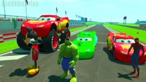 [ Lightning McQueen ] Disney cars Lightning McQueen Hulk Spider man Miki Maus Childrens Songs.mp4