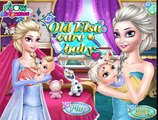 Old Elsa Vs. Young Elsa Baby Care - Disney Frozen and Babysitting Game Video