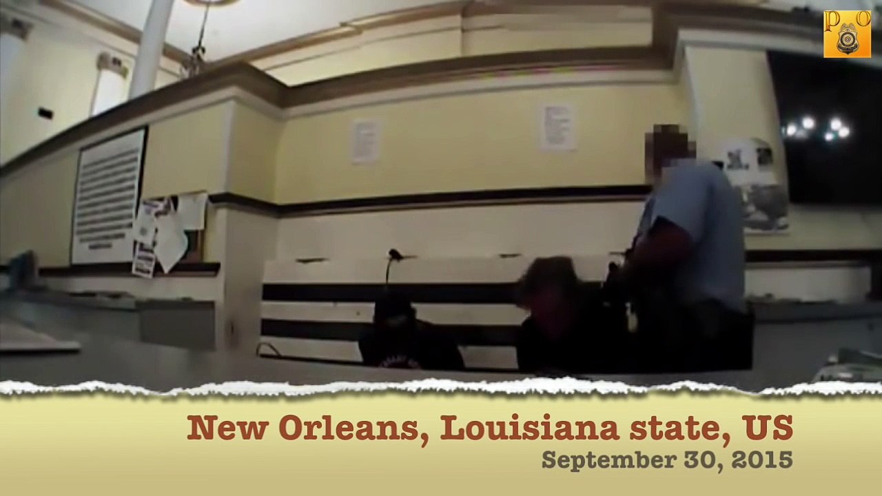 Police chase Bodycam video shows violent arrest, Louisiana