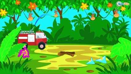 The Big Red Truck in Action with Excavator - Tractor Pavlik - Cars & Trucks for Kids