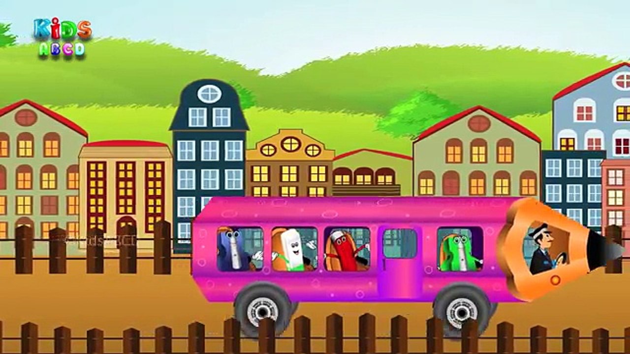 Wheels On The Bus Go Round And Round | Nursery Rhymes