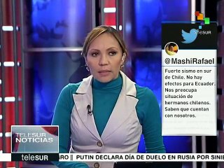 Pdte. de Ecuador señala que no hay riesgo de tsunami para su país
