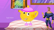 Superman IM A Little Teapot Cartoon Rhymes For Kids | 3d Animated Nursery Rhymes With Lyrics