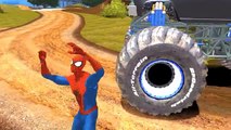 SPIDERMAN y Rayo McQUEEN de disney cars 2 la pelicula con Monster Truck | Gameplay videos