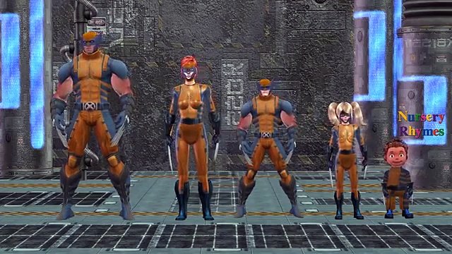 Finger Family Rhymes X-Men Wolverine Cartoons | Children Nursery Rhymes Daddy Finger Family