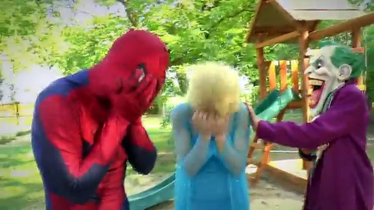 Frozen Baby ws Joker Baby Spiderman Real Life Superhero Movie Funny