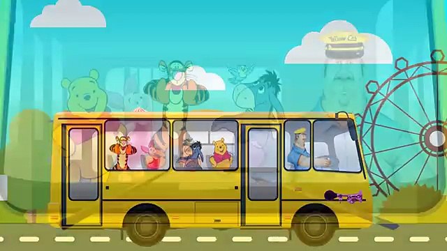 Winnie The Pooh Wheels On the Bus - Kids Nursery Rhymes - The Wheels On The Bus