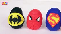 Play-Doh Superhero Surprise Eggs Opening | Spiderman Batman Joker Superman Flash Surprise Toys