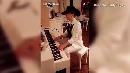 Lady Gaga plays piano on Snapchat but leaves the audio off