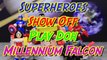 Batman and Superman with Ironman Review Star Wars The Force Awakens Play Doh Millennium Falcon