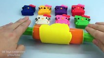 Play and Learn Colours with Play Doh Hello Kitty and Animals Molds Fun Creative for Kids