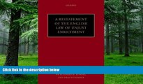 Buy  Restatement of the English Law of Unjust Enrichment Andrew Burrows FBA  QC (hon)  Full Book