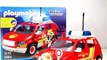 Playmobil 摩比游戏 5364 炫酷 声光 消防车 救火员 玩具组 组装 开箱 展示