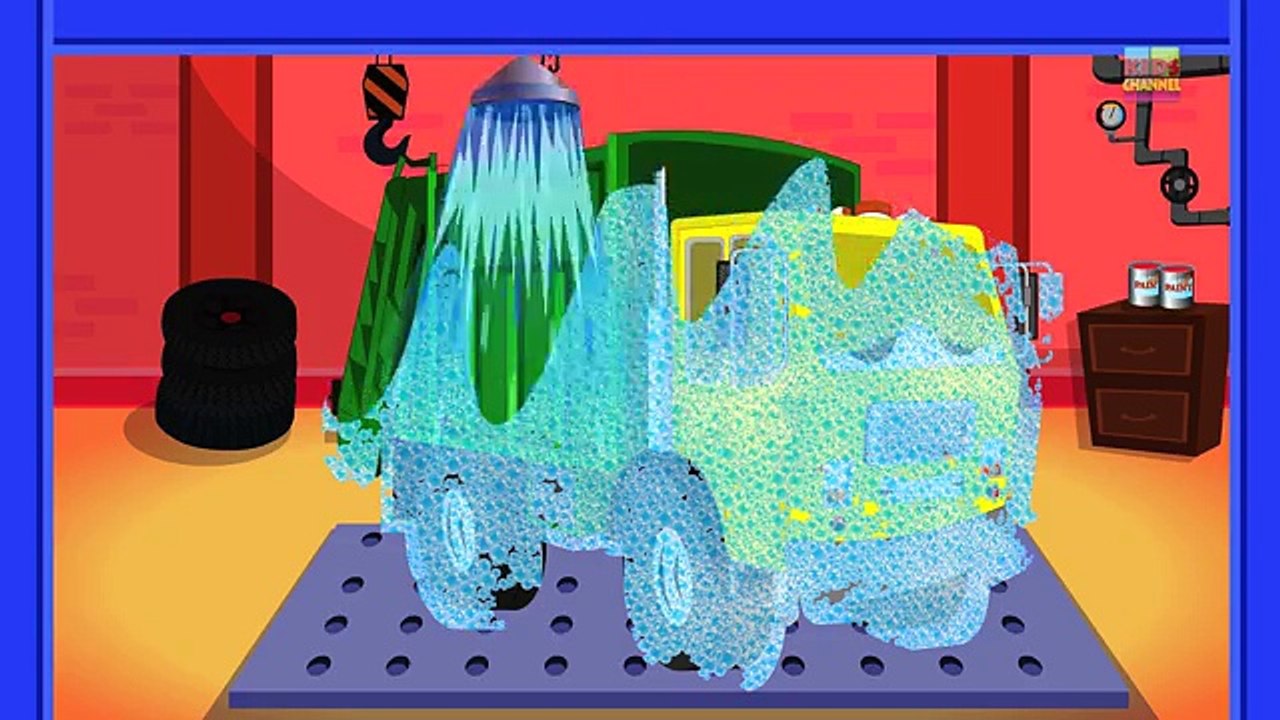 Fire Truck | Car Wash | baby video | learn vehicles | truck song
