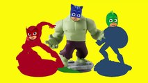 PJ Masks transforms Marvel superheroes Captain America Spiderman Hulk funny video