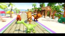 Heroes of The good Dinosaur have fun on a Paradise Island   Pirates of the Caribbean attack Spot