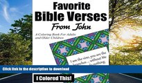 FAVORIT BOOK Favorite Bible Verses From John: A Coloring Book for Adults and Older Children READ