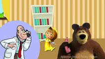 Five Little Masha Jumping on the Bed - 5 Little Monkeys Nursery Rhymes Masha and Bear