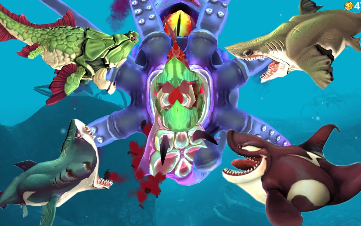 COLOSSAL GIANT SQUID BOSS Vs BIG MOMMA, KILLER WHALE, MEGALDON, GREAT WHITE  || Hungry Shark World