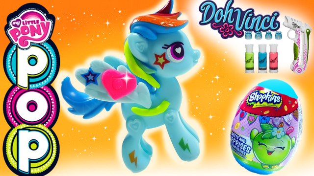 Rainbow Dash MLP My Little Pony POP starter kit Shopkins Surprise Eggs Doh Vinci Playdoh